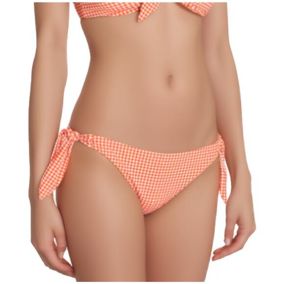 Eberjey Betty Ursula Bikini Bottom Orange Gingham NWT Size Small - Picture 1 of 6